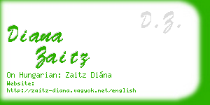 diana zaitz business card